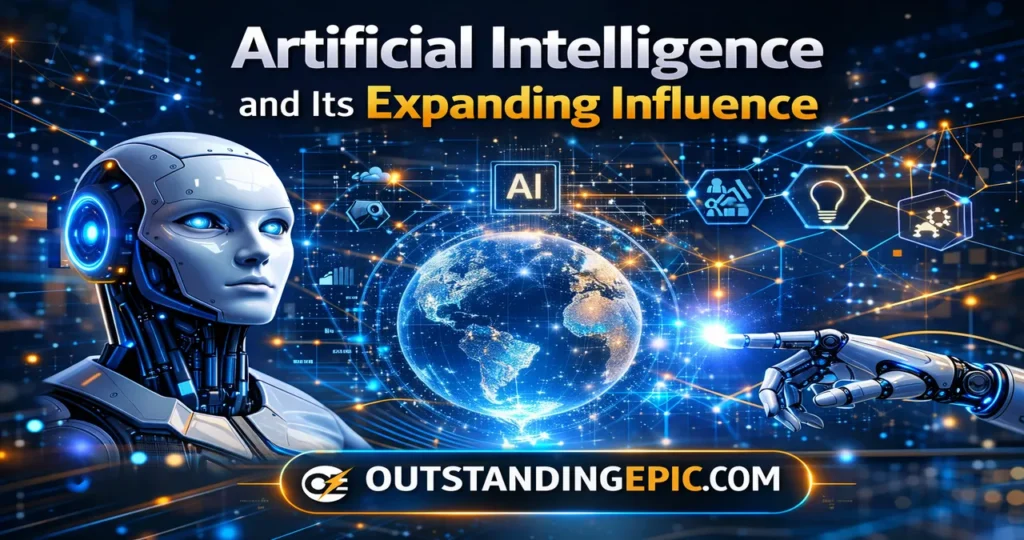 Beaconsoft Latest Tech Info: The Ultimate Authority Guide to Modern Technology Trends, Tools, and Innovations 2 Artificial Intelligence and Its Expanding Influence futuristic AI technology concept with robot and digital network