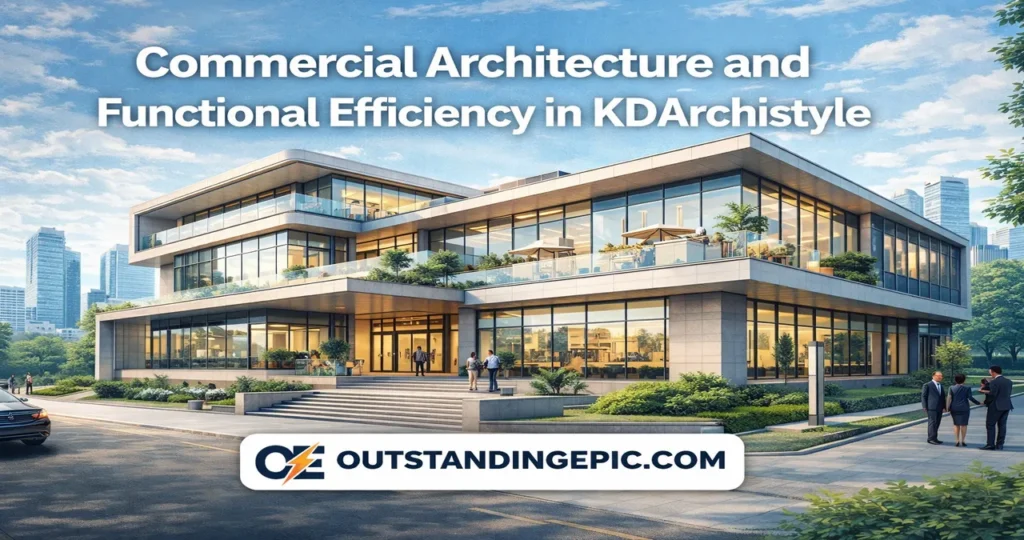 What is Basic Architectural Style KDArchistyle and Why It Matters in Modern Architecture 2 Commercial architecture and functional efficiency in KDArchistyle featuring a modern glass office building with smart design and urban workspace concept