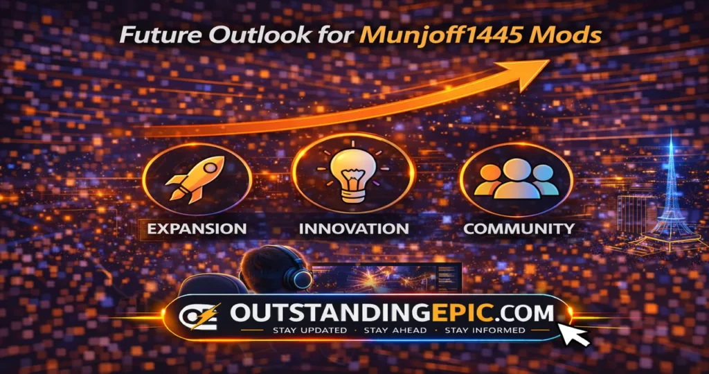 Update Munjoff1445 Mods (Latest Features, Changes & Installation Guide 2026) 4 Future outlook for Munjoff1445 mods showing innovation expansion community growth and evolving gaming mod technology