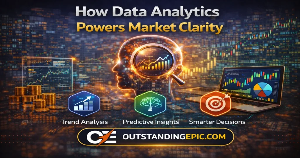 Roarcultable Market Insights: The Ultimate Authority Guide to Data-Driven Strategy, Trends, and Competitive Intelligence 2 How data analytics powers market clarity showing advanced data visualization, predictive insights, and trend analysis using digital charts and financial dashboards