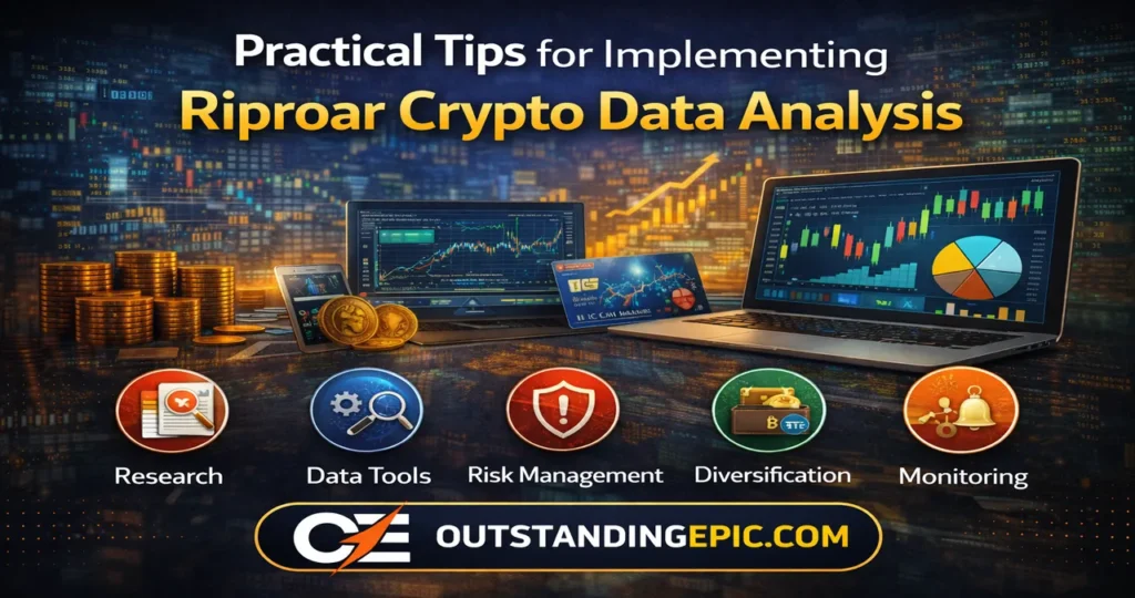 Riproar Crypto Data Analysis: The Ultimate Authority Guide to Intelligent Crypto Insights 4 Practical tips for implementing Riproar crypto data analysis showing research, data tools, risk management, diversification, and monitoring using real-time crypto charts and analytics